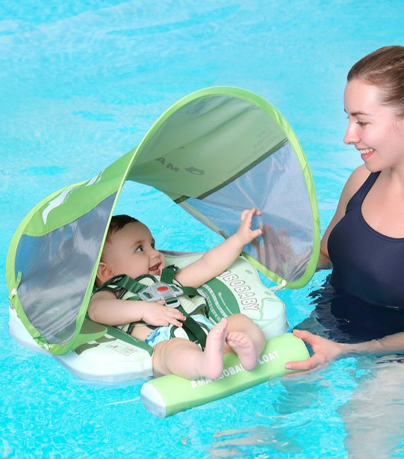 Mambobaby Flotteur de piscine Dinosaur avec canopée