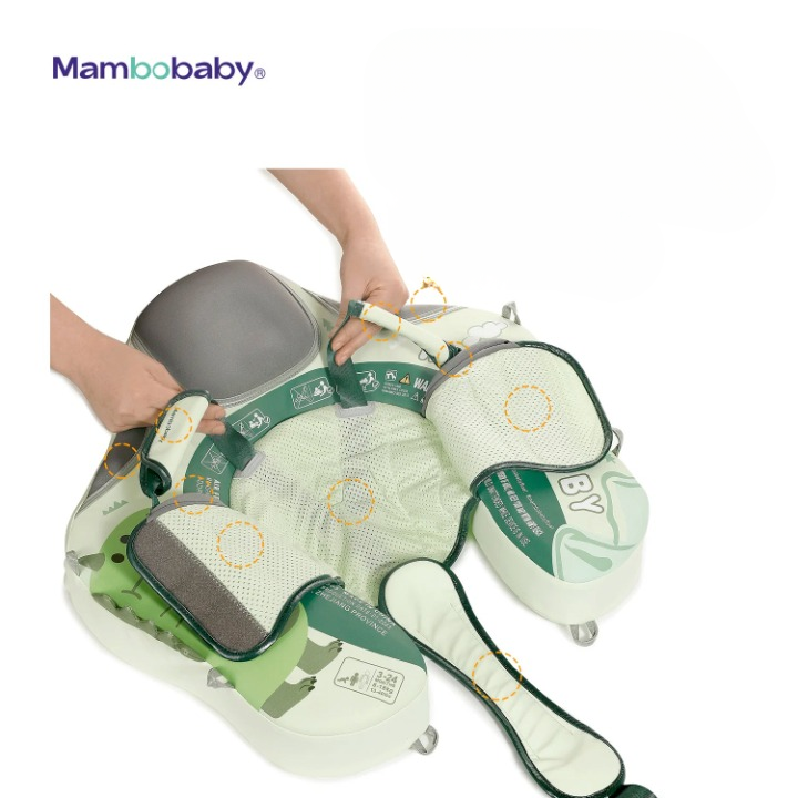 Mambobaby Flotteur de piscine Dinosaur avec canopée