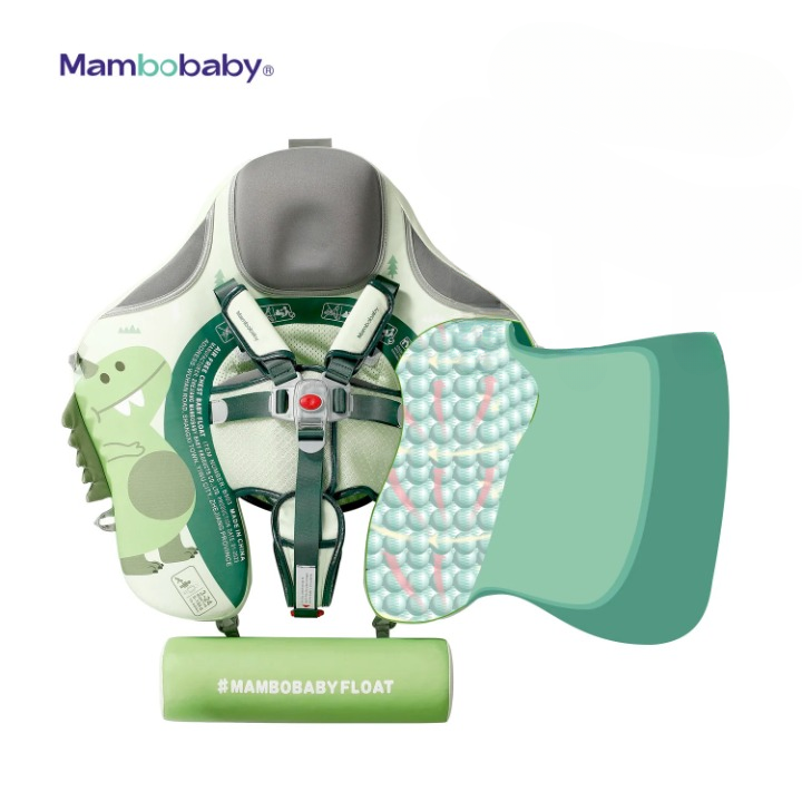 Mambobaby Flotteur de piscine Dinosaur avec canopée
